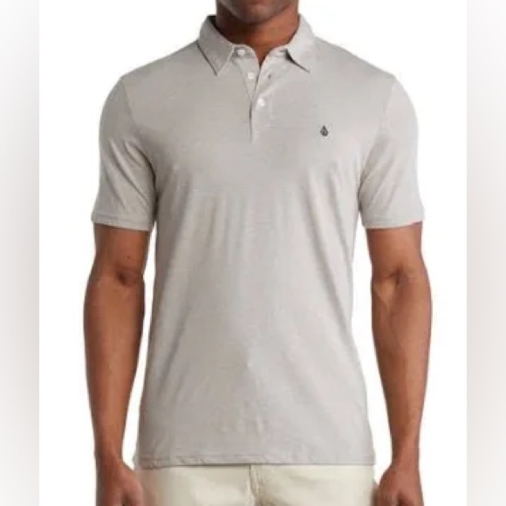 Volcom Small Polo Shirt Banger Short Sleeve in Heather Gray NWT